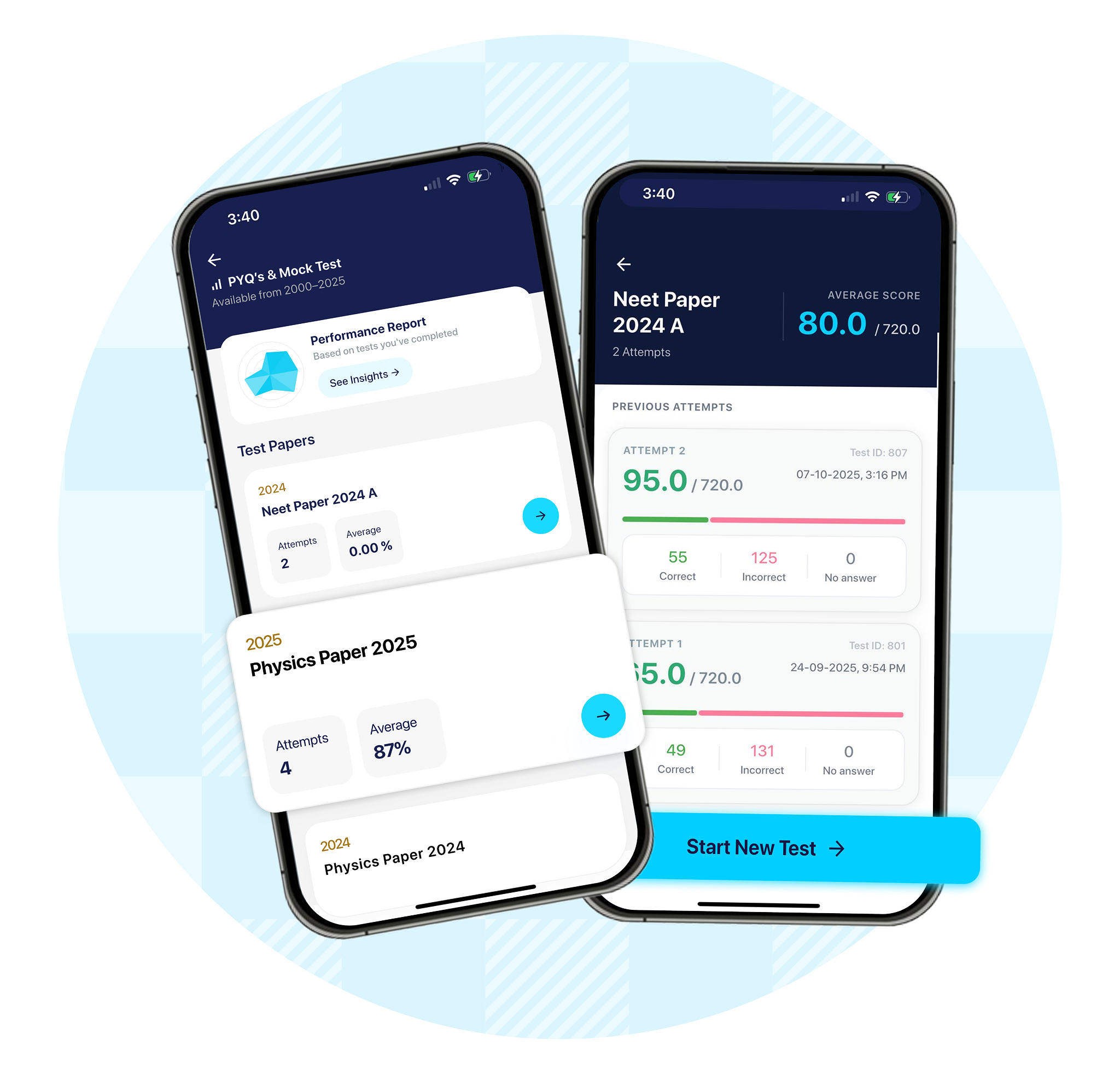 Previous Year Papers in Real Exam Mode
